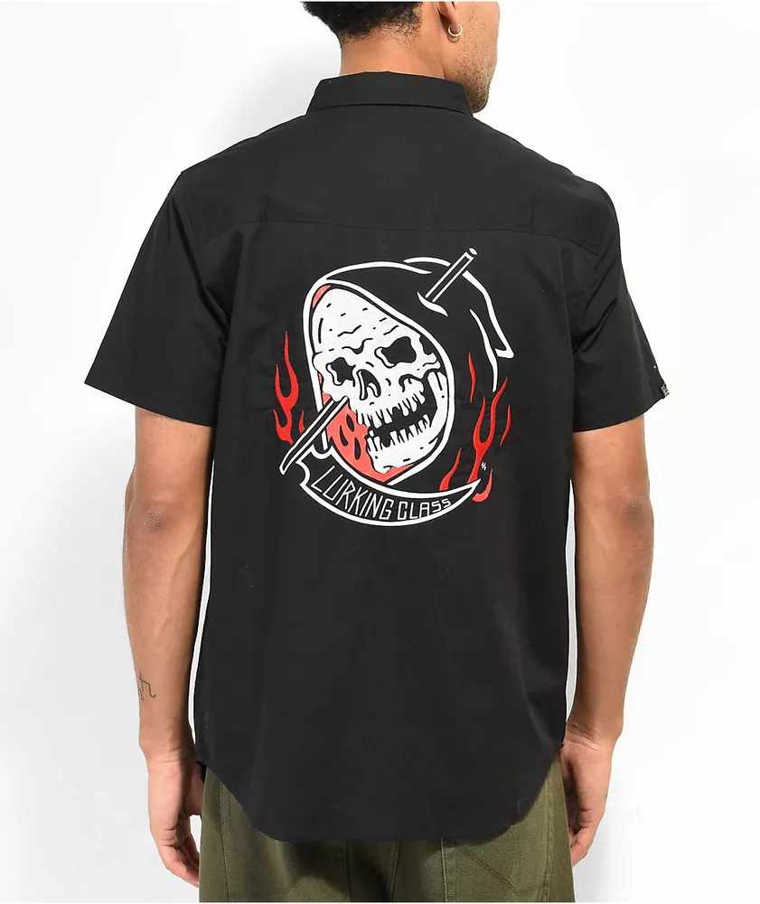 Lurking Class by Sketchy Tank Certain Black Short Sleeve Work Shirt