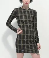 Lurking Class by Sketchy Tank Coffin Black Plaid Dress