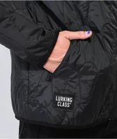 Lurking Class by Sketchy Tank Coffin Black Quilted Windbreaker Jacket