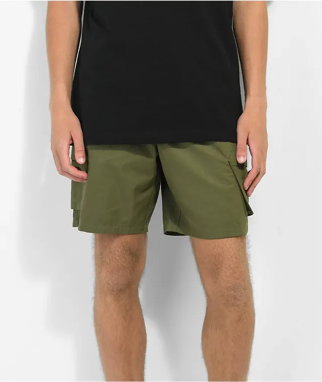 Regular Fit Linen-blend Cargo Shorts