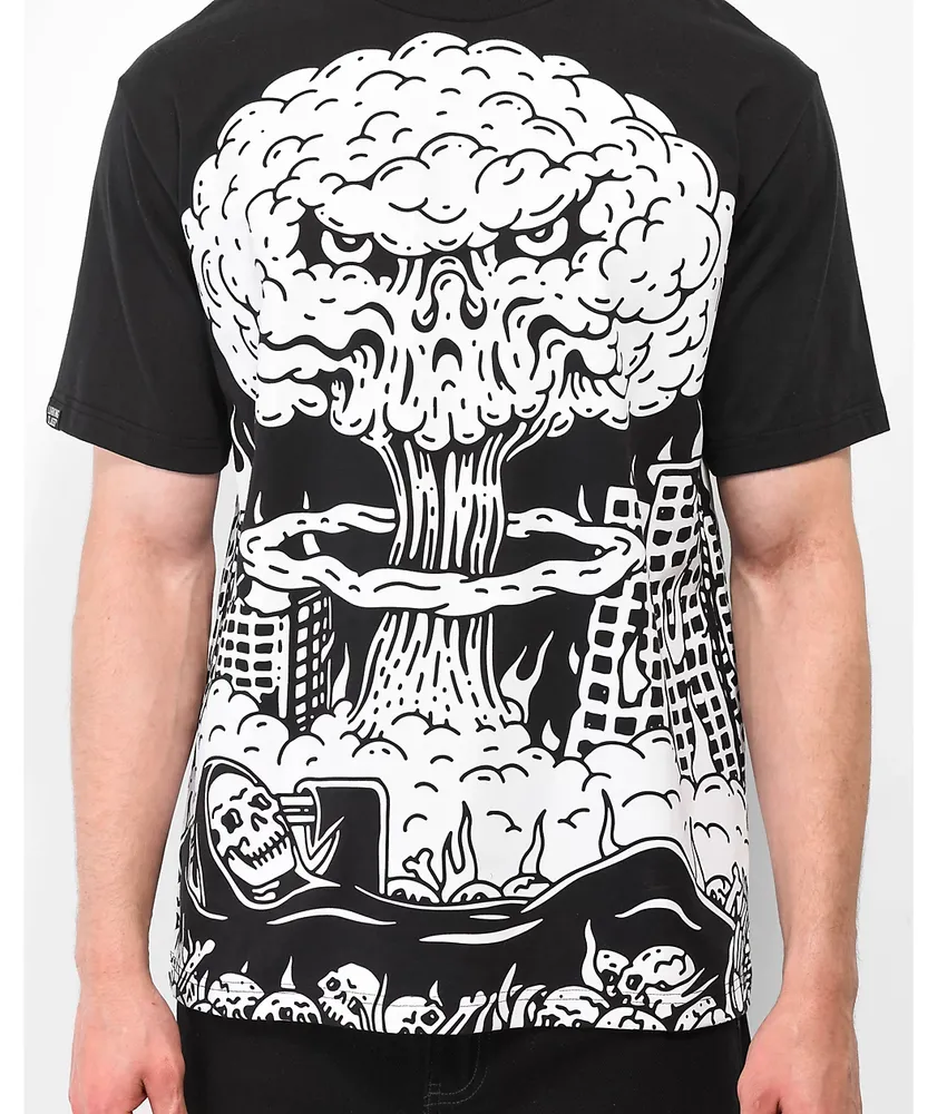 Lurking Class by Sketchy Tank Comfortable Allover Print Black T-Shirt