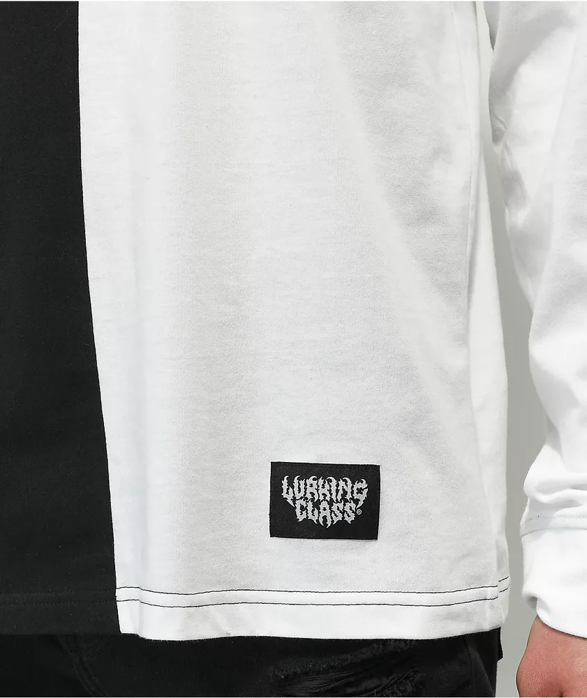 Lurking Class by Sketchy Tank Corner White & Black Long Sleeve T-Shirt