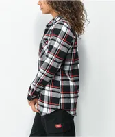 Lurking Class by Sketchy Tank Cracked Grey, Black & Red Flannel