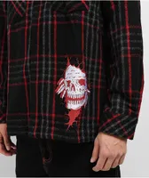 Lurking Class by Sketchy Tank Cracked Red Flannel Shirt