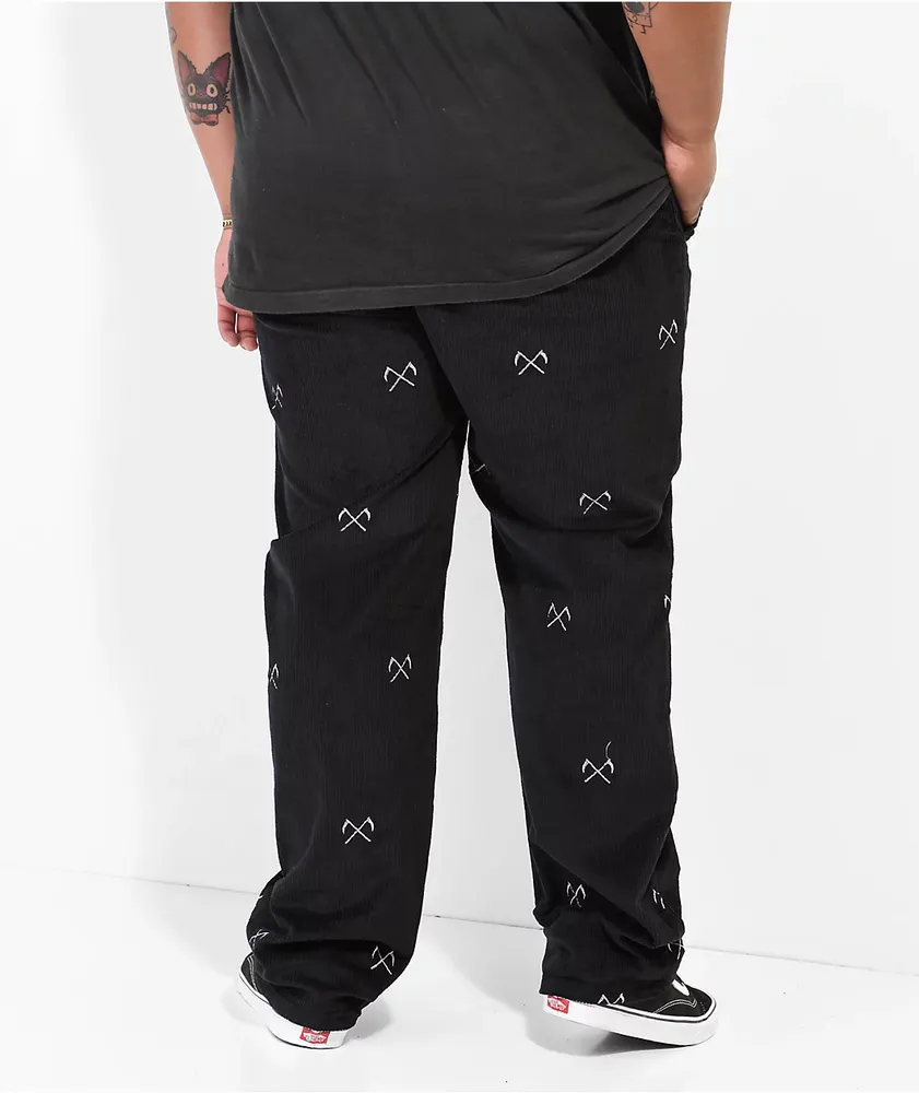 Lurking Class by Sketchy Tank Crossed Black Corduroy Pants