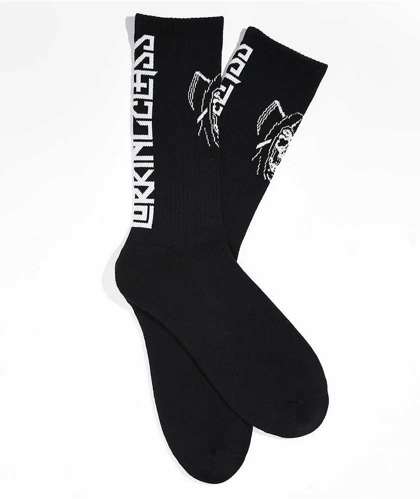 Lurking Class by Sketchy Tank Crossed Black Crew Socks