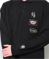 Lurking Class by Sketchy Tank DIY Black Long Sleeve Polo Shirt