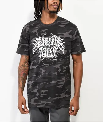 Lurking Class by Sketchy Tank Darkness Black Camo T-Shirt
