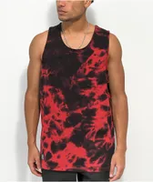 Lurking Class by Sketchy Tank Dead Inside Black & Red Tie Dye Tank Top