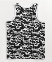 Lurking Class by Sketchy Tank Death Wave Black & White Tank Top