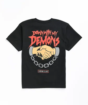 Lurking Class by Sketchy Tank Demons Black T-Shirt
