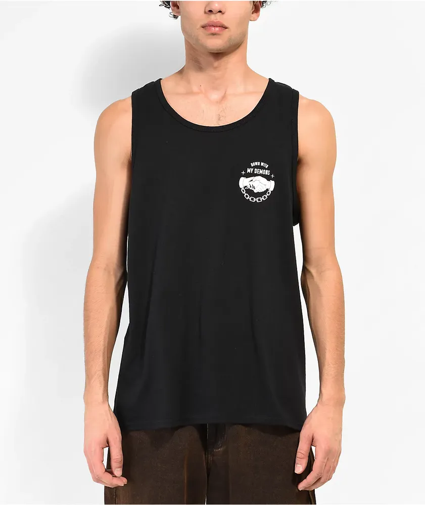 Lurking Class by Sketchy Tank Demons Black Tank Top