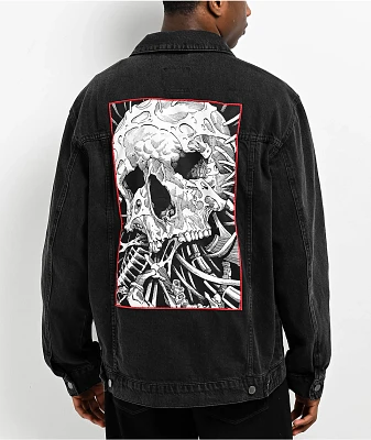 Lurking Class by Sketchy Tank Disconnect Black Denim Jacket