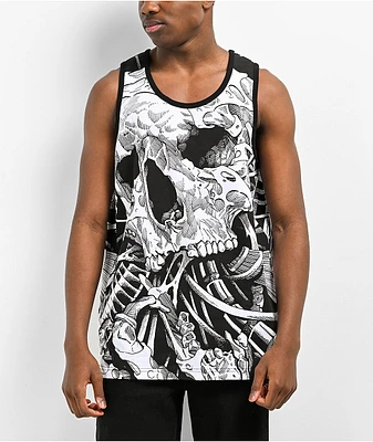 Lurking Class by Sketchy Tank Disconnect White Tank Top