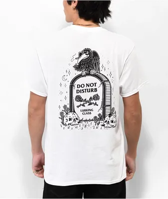 Lurking Class by Sketchy Tank Do Not Disturb White T-Shirt