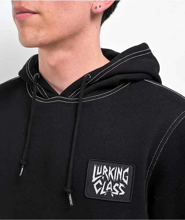 Lurking Class by Sketchy Tank Fire Black & Yellow Hoodie