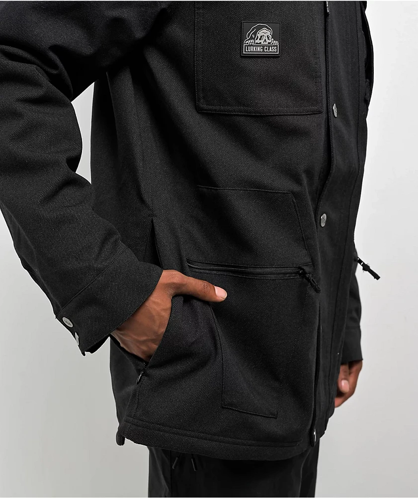 Lurking Class by Sketchy Tank Double Death Black Snowboard Jacket