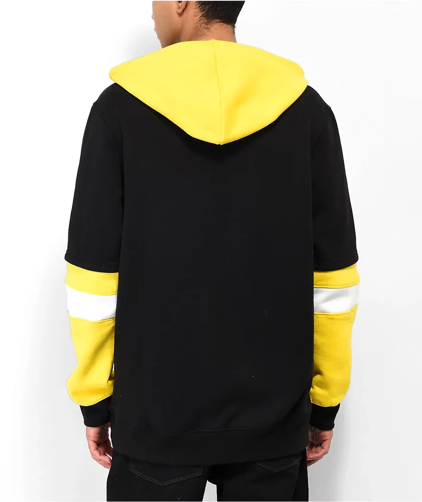 Lurking Class by Sketchy Tank Fire Black & Yellow Hoodie