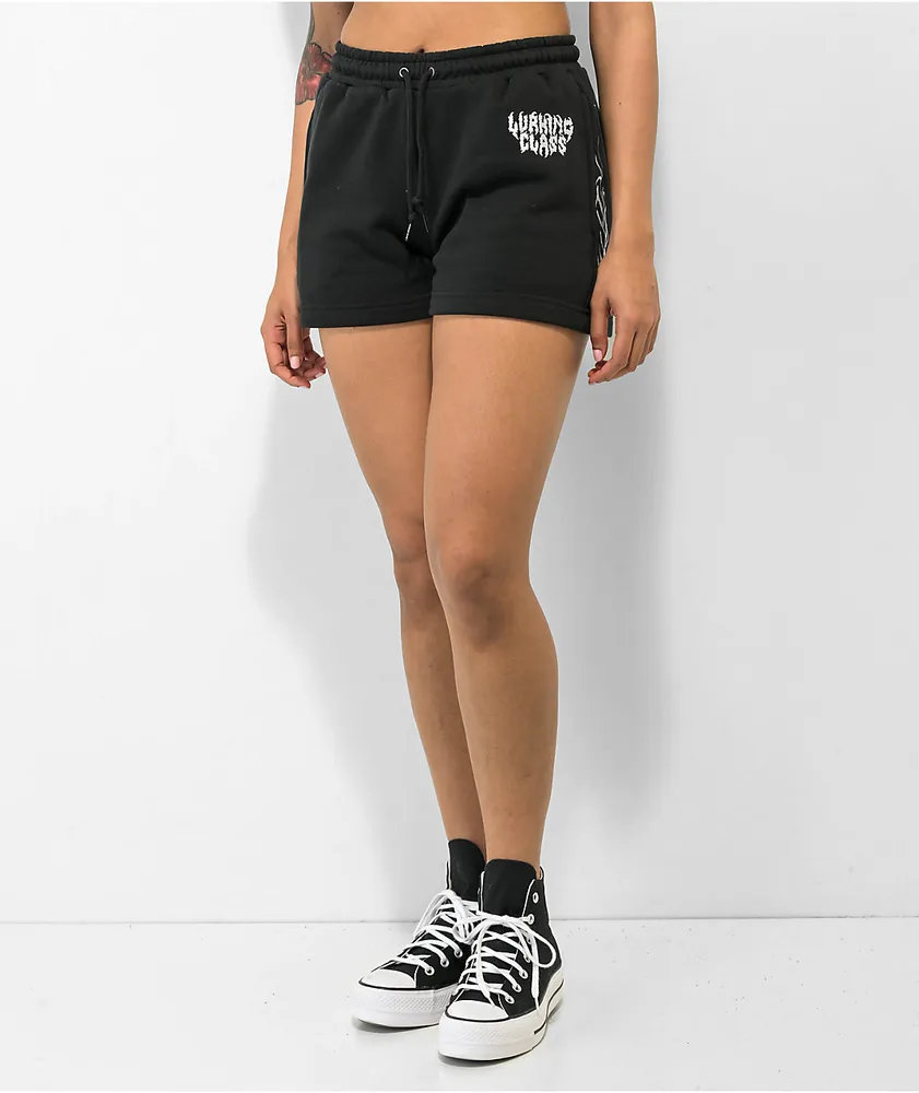 Lurking Class by Sketchy Tank Flame Black Sweat Shorts