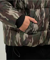 Lurking Class by Sketchy Tank Flame Thorn Camo Puffer Jacket