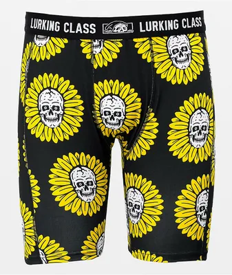 Lurking Class by Sketchy Tank Flower Skulls Boxer Briefs