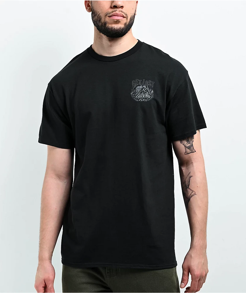 Lurking Class by Sketchy Tank Get Lost Black Reflective T-Shirt