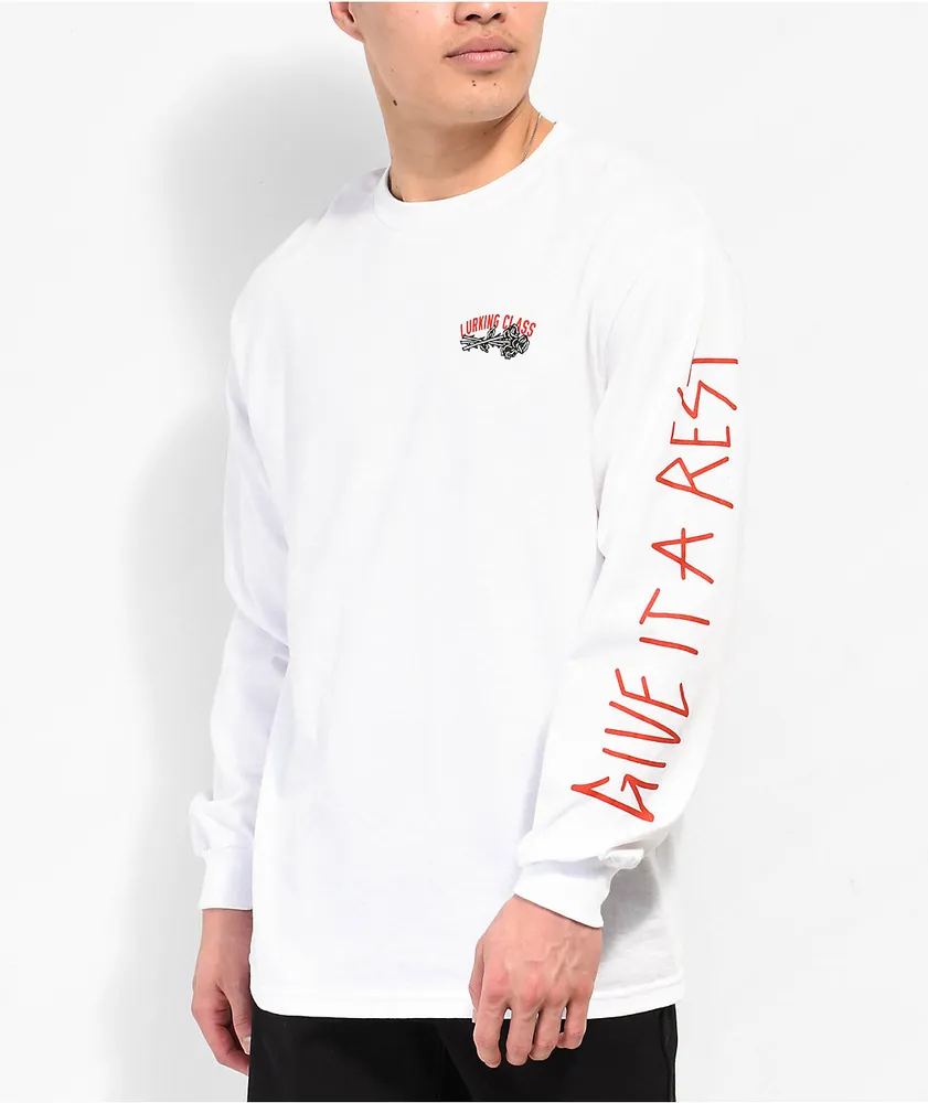 Lurking Class by Sketchy Tank Give It A Rest White Long Sleeve T-Shirt
