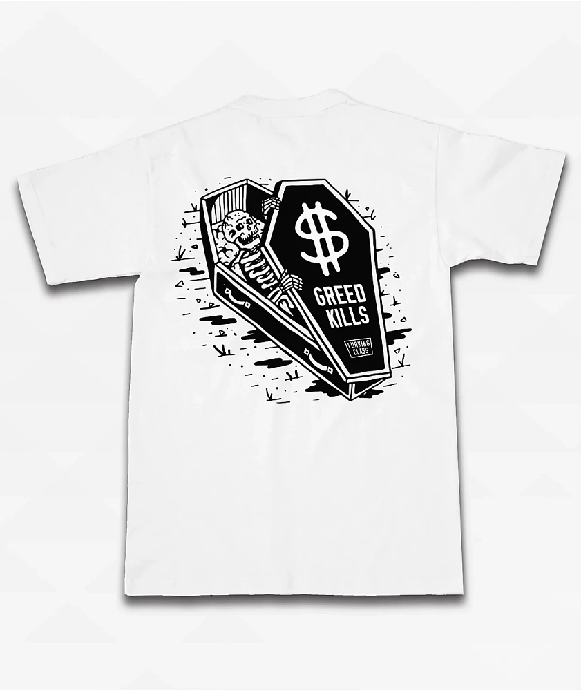 Lurking Class by Sketchy Tank Greed White T-Shirt