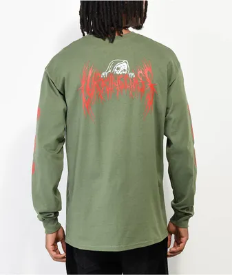 Lurking Class by Sketchy Tank Hesh Military Green Long Sleeve T-Shirt