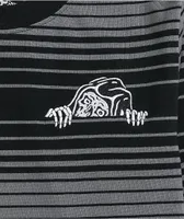 Lurking Class by Sketchy Tank Hombre Black & Grey Stripe Crop Long Sleeve T-Shirt