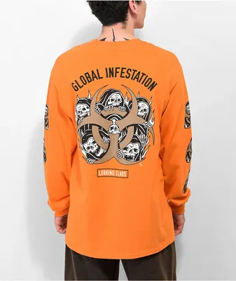 Lurking Class by Sketchy Tank Infest Orange Long Sleeve T-Shirt