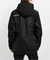Lurking Class by Sketchy Tank Jacquard Skulls 10K Black Snowboard Jacket