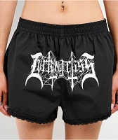Lurking Class by Sketchy Tank Lace Trim Black Shorts