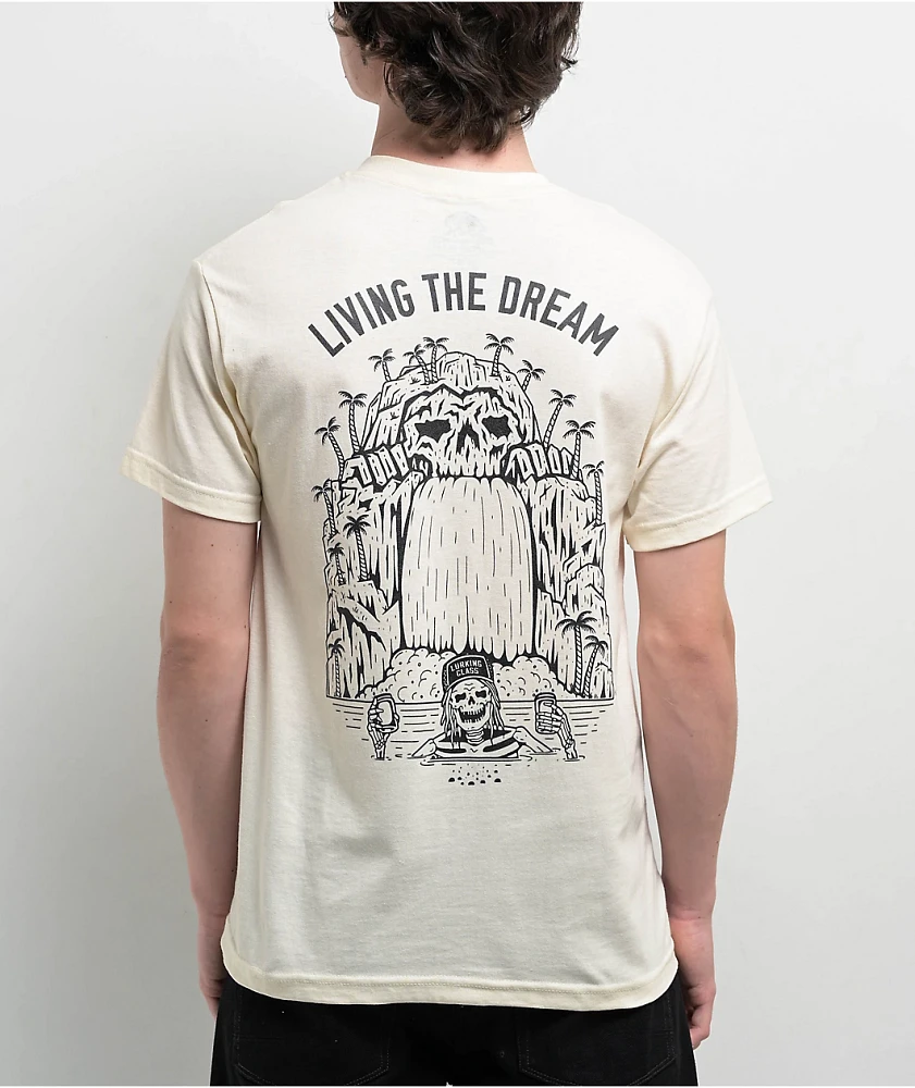 Lurking Class by Sketchy Tank Living The Dream Cream T-Shirt