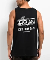 Lurking Class by Sketchy Tank Look Back Black Tank Top