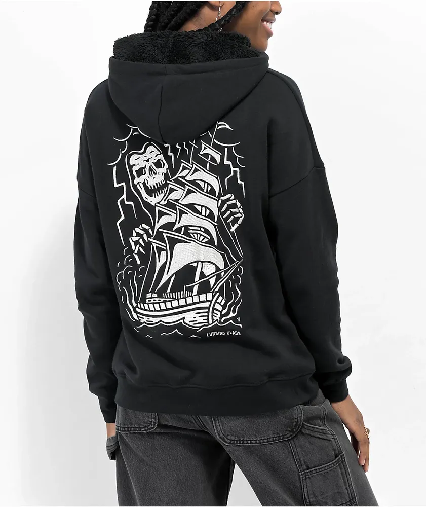 Lurking Class by Sketchy Tank Loose Lips Black Hoodie