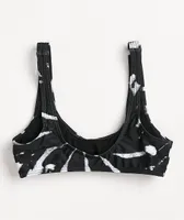 Lurking Class by Sketchy Tank Lurker Black & White Tie Dye Bikini Top