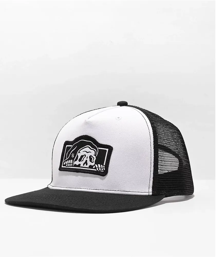 Lurking Class by Sketchy Tank Lurker Black & White Trucker Hat