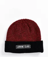 Lurking Class by Sketchy Tank Lurker Box Logo Black & Red Beanie
