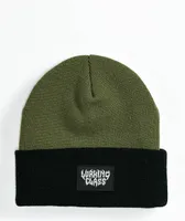 Lurking Class by Sketchy Tank Lurker Box Logo Two Tone Green & Black Beanie