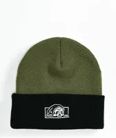 Lurking Class by Sketchy Tank Lurker Box Logo Two Tone Green & Black Beanie