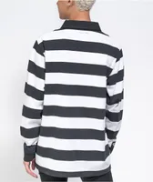Lurking Class by Sketchy Tank Lurker Stripe Black & White Rugby Shirt