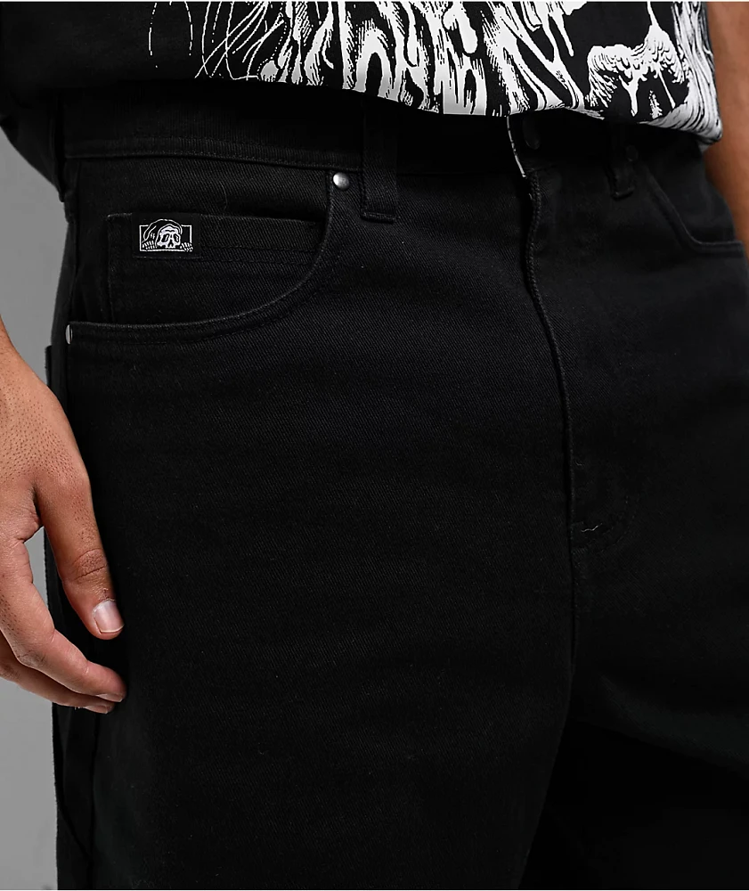 Lurking Class by Sketchy Tank Lurker Wash Black Denim Shorts