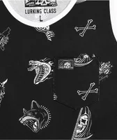 Lurking Class by Sketchy Tank Mixed Black Tank Top