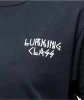 Lurking Class by Sketchy Tank Peeking Black T-Shirt