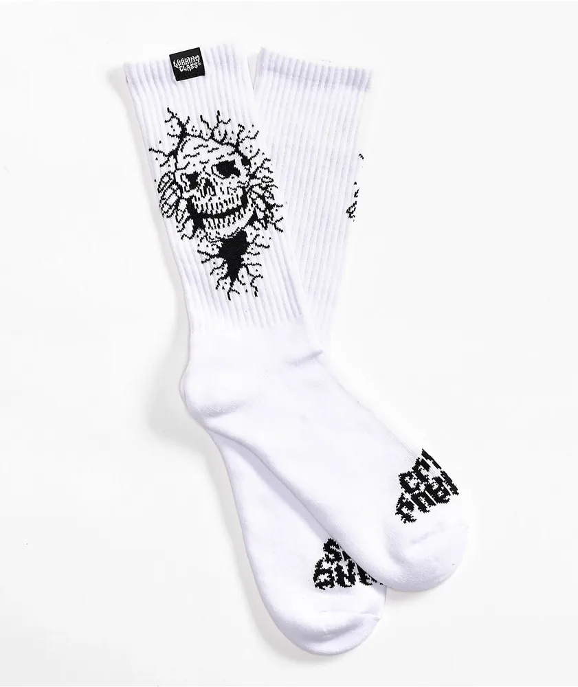 Lurking Class by Sketchy Tank Peeking White Crew Socks