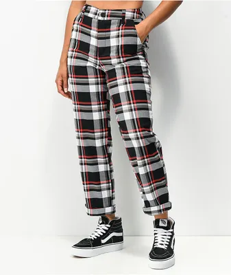 Lurking Class by Sketchy Tank Plaid Out Black, White & Red Chino Pants