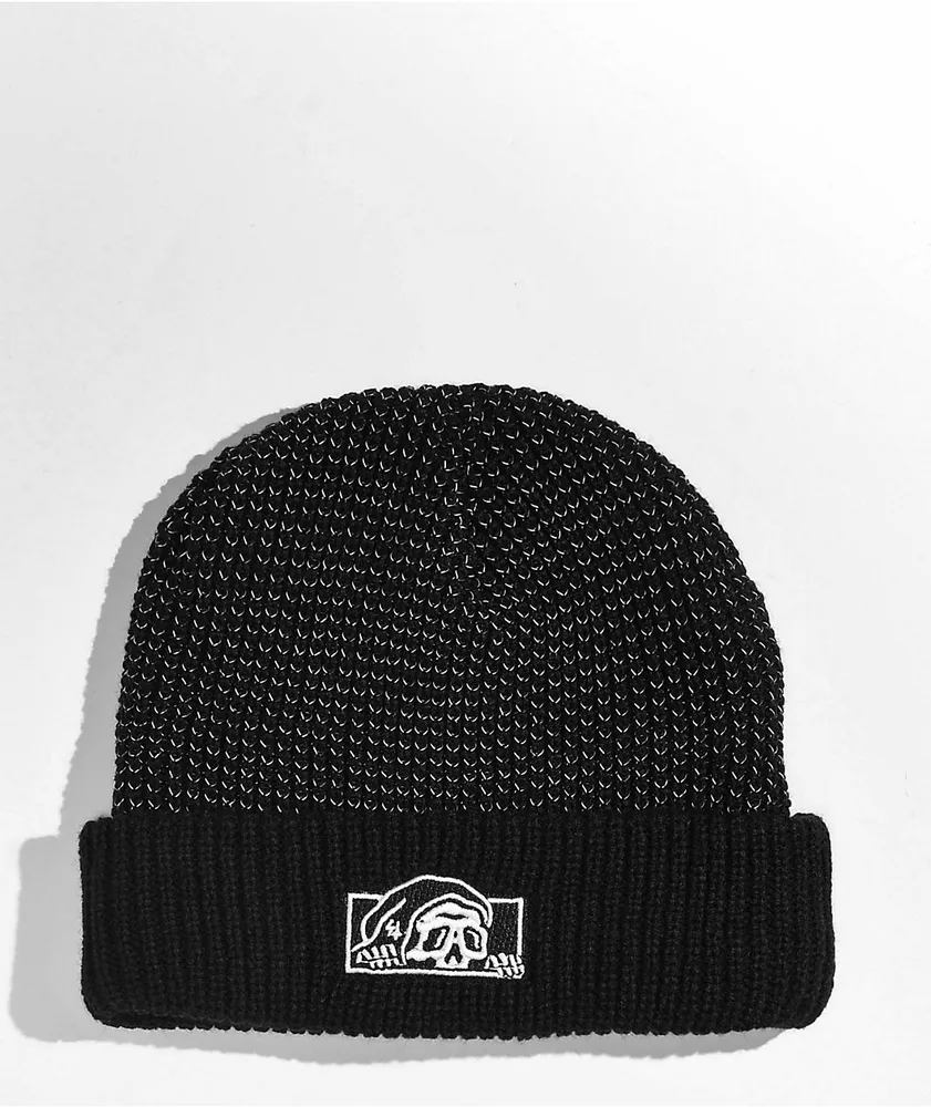 Lurking Class by Sketchy Tank Reflective Lurker Logo Black Beanie