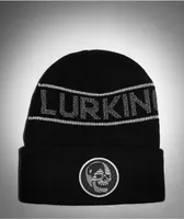 Lurking Class by Sketchy Tank Reflective Skull Black Beanie