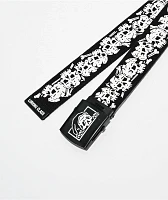 Lurking Class by Sketchy Tank Skull Black Web Belt